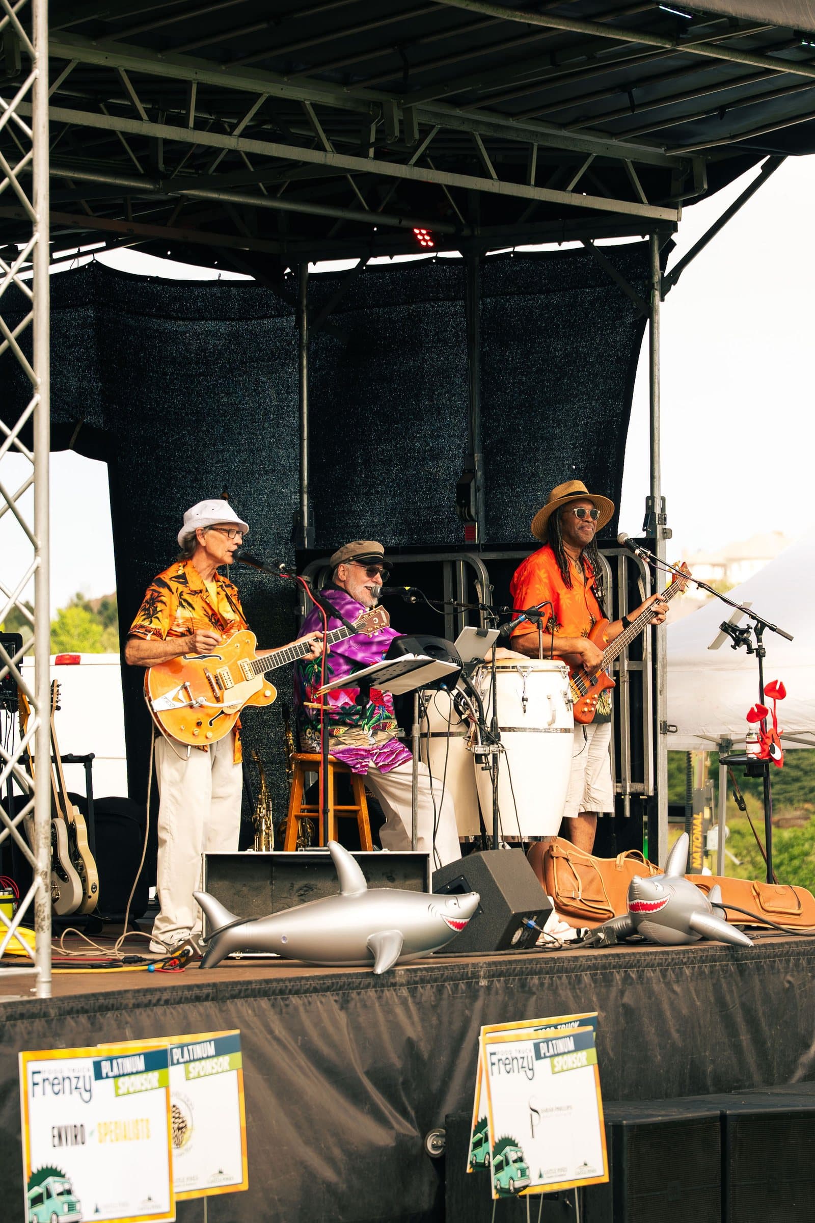 Live band performing on stage at Castle Pines Food Truck Frenzy 2026