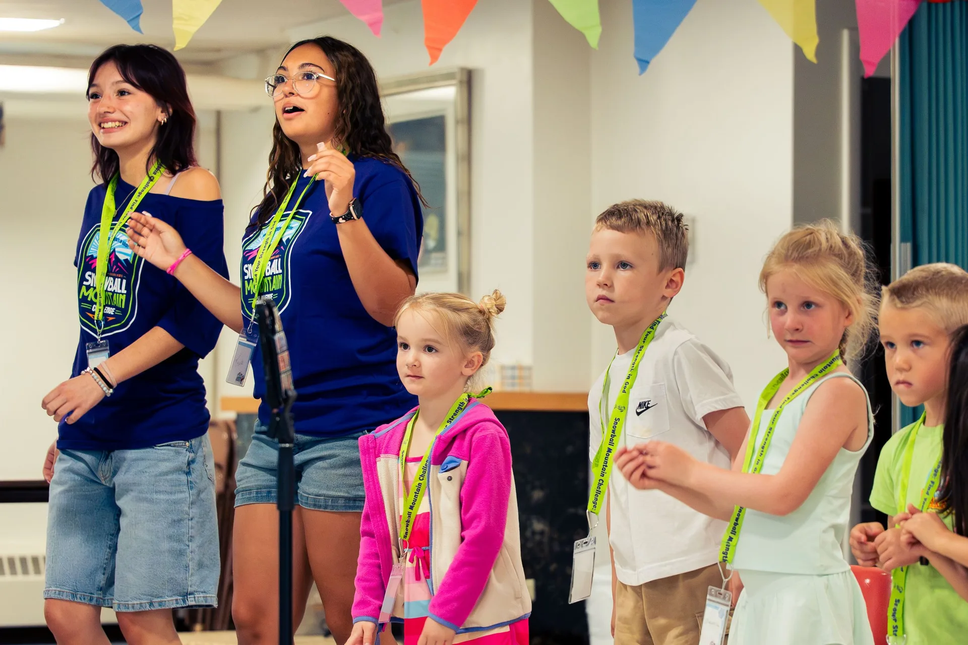 Kids singing and doing motions at Vacation Bible School 2026